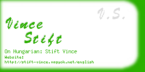 vince stift business card